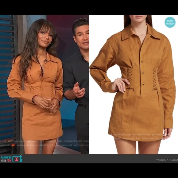 ALC Bronze Paisley Mini Dress Size 8 (NWT!) - Picture 4 of 5